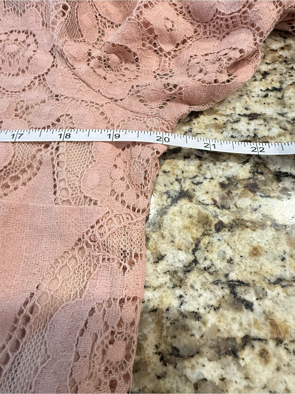 Ultra Pink blush pink lace ruffle cottage prairie western long sleeve top M - Picture 9 of 13